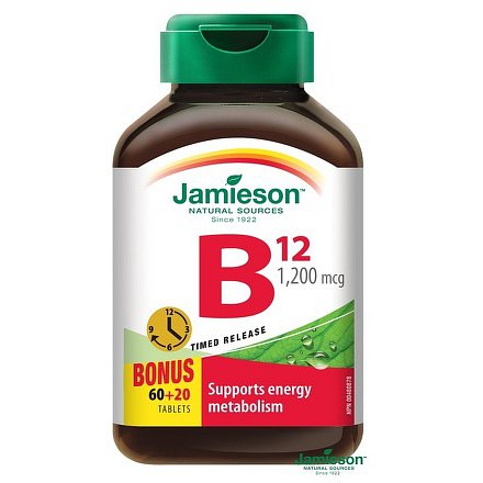 Vitamín B12 methylkobalamin 1200μg s postupným uvolňováním 80tbl.