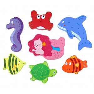 2Kids Toys Dřevěné puzzle Podvodní svět propojitelné, 7 dílů