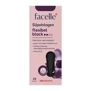 facelle Slipové vložky String&Slip černé 28 ks