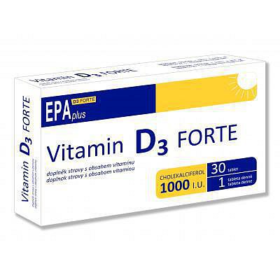 Vitamin D3 FORTE 1000 I.U. EPA plus tbl.30