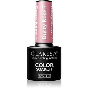 Claresa SoakOff UV/LED Color Dusty Rose gelový lak na nehty odstín 7 5 g