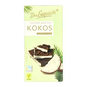 Das Exquisite Veganská hořká čokoláda s kokosem 140 g