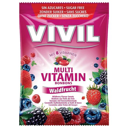 Vivil Multivitamín lesní plody 8vit. bez cukru 60g