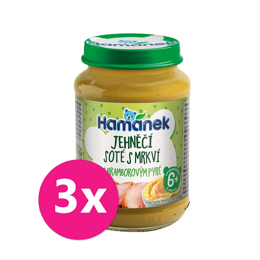 3x HAMÁNEK Jehněčí soté s mrkví a bramborovým pyré 190 g