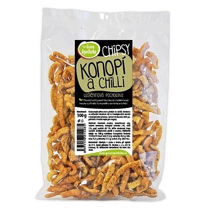 Green Apotheke Chipsy s konopím a chilli 100g