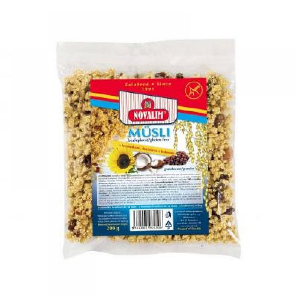 NOVALIM SPOL. S R.O. Bezlepkové granulované musli s rozinkami 200 g