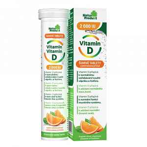 Naturprodukt Vitamin D 2 000 IU šumivé tablety 20 ks