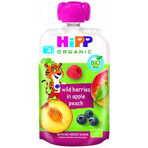 HiPP BIO 100% ovoce Jablko-Broskev-Lesní ov. 100g