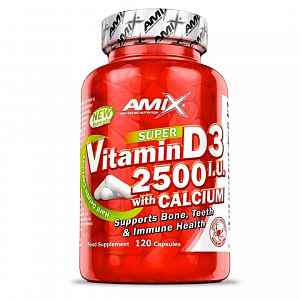 Vitamin D3 2500 I.U. s vápníkem - 120 kapslí