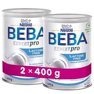 2x BEBA EXPERTpro Lactose free, počáteční mléčná kojenecká výživa, 0+, 400 g