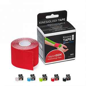 rayonGEM kinesiology tape 5cm x 5m tejpovací páska red