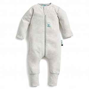 ergopouch Overal na spaní organická bavlna Layers Grey Marle 3-6 m, max. 8 kg, 0,2 tog
