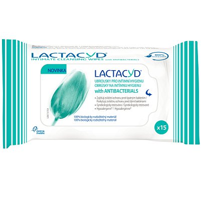 Lactacyd ubrousky with Antibacterials 15 ks