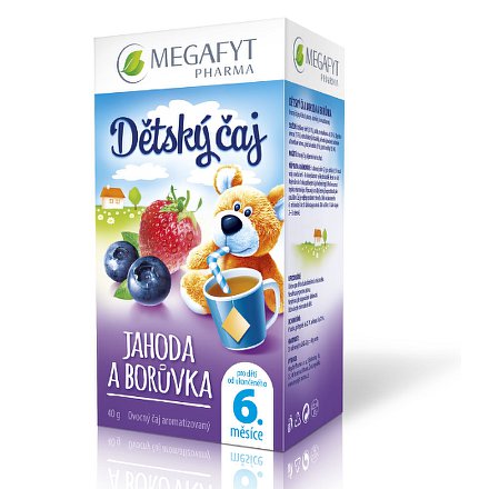 Megafyt Dětský čaj jahoda a borůvka 20x2g