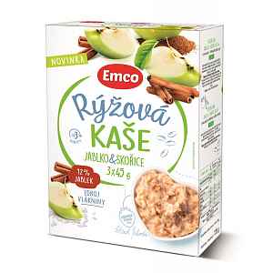 Emco Rýžová kaše jablko a skořice 3x45 g