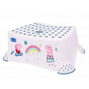 Keeeper Stolička, schůdek s protiskluzovou funkcí Prasátko Peppa - bílá