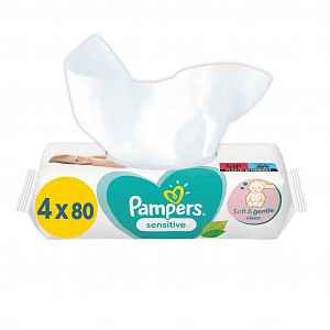 Pampers Sensitive XXL vlhčené ubrousky 4x80 ks