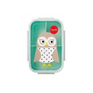 3 SPROUTS Bento Krabička na jídlo Owl Mint