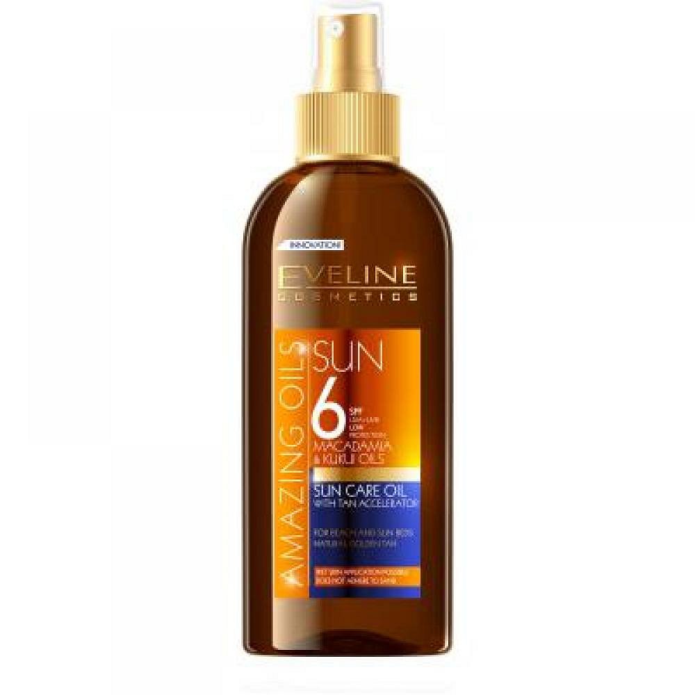 EVELINE Amazing Oils Opalovací olej s akcelerátorem SPF 6 150 ml