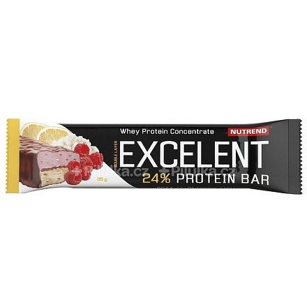 Tyčinka EXCELENT BAR DOUBLE citron, tvaroh, malina s brusinkami 85 g Nutrend