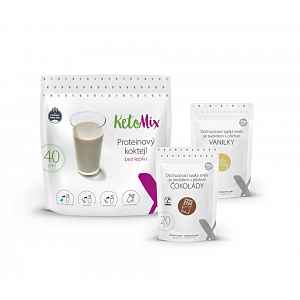 KetoMix Proteinový koktejl čokoláda + vanilka 1200 g