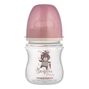 Canpol babies Lahev se širokým hrdlem Bonjour Paris 120ml růžová