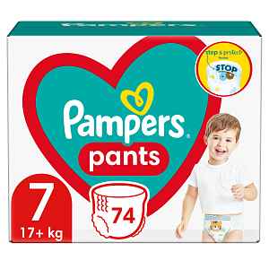 PAMPERS Pants 7 (17 kg+) 74 ks Mega pack - plenkové kalhotky