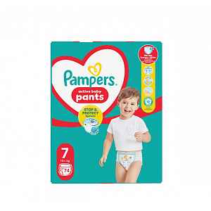PAMPERS Pants 7 (17 kg+) 74 ks Mega pack - plenkové kalhotky