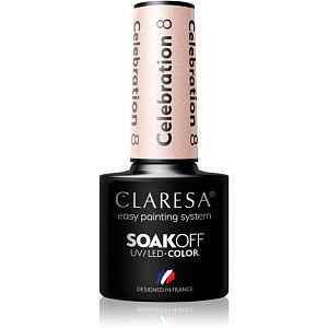 Claresa SoakOff UV/LED Color Celebration gelový lak na nehty odstín 8 5 g