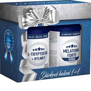 CLINICAL L-Tryptofan + bylinky 100 tobolek + Melatonin forte herbal 100 tablet DÁRKOVÉ balení