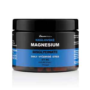 Království zdraví Královské Magnesium Bisglycinate 877 mg + (Vitamín B6), 270 veg. kapslí