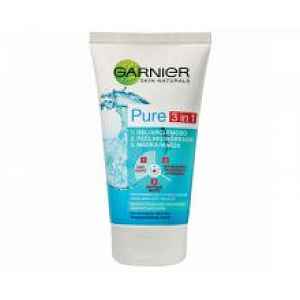 Garnier Pure čistící gel peeling a maska 3v1 pro pleť trpící akné 150ml