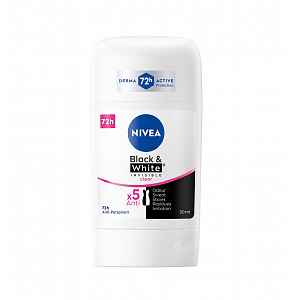 Nivea Black & White Invisible Clear tuhý antiperspirant 50 ml