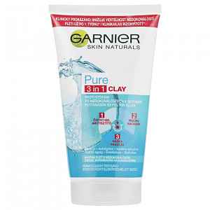 Garnier Pure čistící gel peeling a maska 3v1 pro pleť trpící akné 150ml