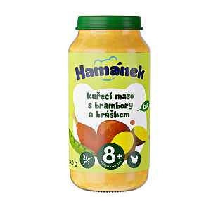 HAMÁNEK Bio Kuře s bramborami a zeleninou a hráškem 8m+ 240 g