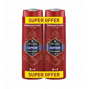 Old Spice Captain Pánský sprchový gel a šampon 2x400 ml