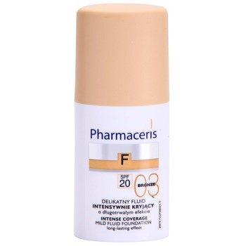 Pharmaceris F-Fluid Foundation intenzivně krycí make-up s dlouhotrvajícím efektem SPF 20 odstín 03 Bronze  30 ml