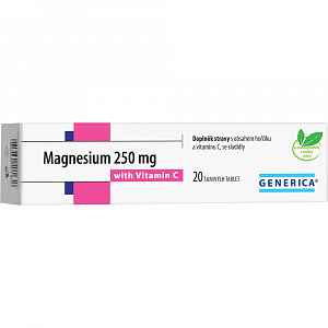 Magnesium 250 mg tablety eff 20 s vitam.C Generica