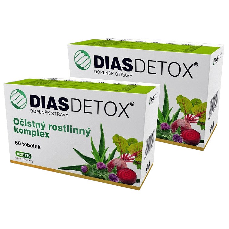 Dias Detox Očistný rostlinný komplex Duopack 2x60 tobolek exp:6/21