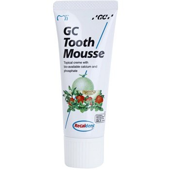 GC Tooth Mousse Strawberry remineralizační ochranný krém pro citlivé zuby bez fluoridu pro profesionální použití  35 ml