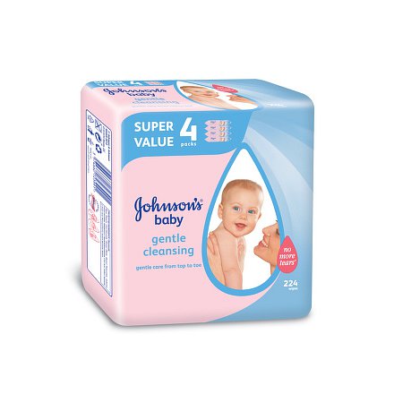 Johnson´s Baby wipes Gentle Cleansing 224ks