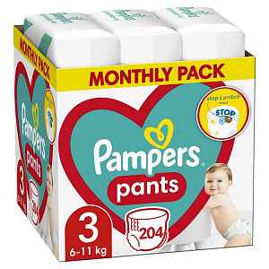 PAMPERS Kalhotky plenkové vel. 3 (6-11 kg) 204 ks