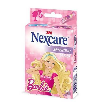 3M Nexcare Dětská náplast Barbie 19x72mm 20ks