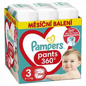 PAMPERS Kalhotky plenkové vel. 3 (6-11 kg) 204 ks