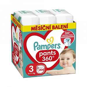 PAMPERS Kalhotky plenkové vel. 3 (6-11 kg) 204 ks