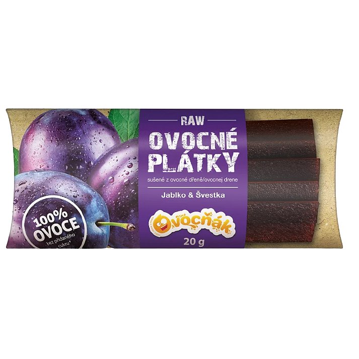 OVOCŇÁK plátky Jablko-Švestka 20g