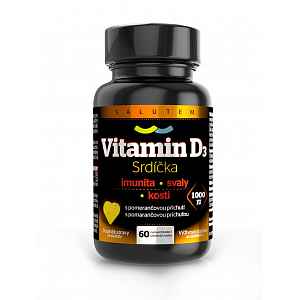 Salutem Vitamin D3 srdíčka 1000 IU 60 tablet