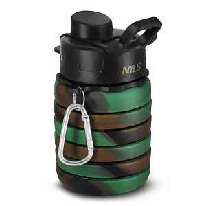Nils Skládací silikonová láhev NC4106 500ml zelená