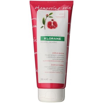 Klorane Granátové jablko pečující šampon proti vymývání barvy pro velmi poškozené barvené vlasy  200 ml