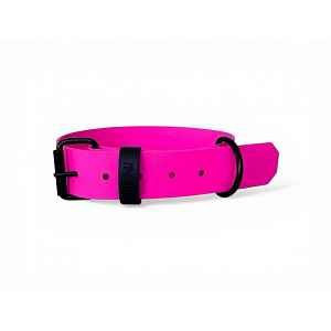 MA-NU Obojek Pink Freak, Růžový, Kování: Černé, Obvod: 35 - 45 cm, Šířka: 3,8 cm